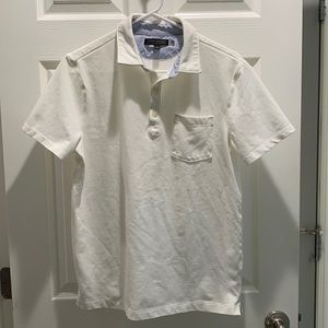 Mens Banana Republic White Polo Shirt Size Small